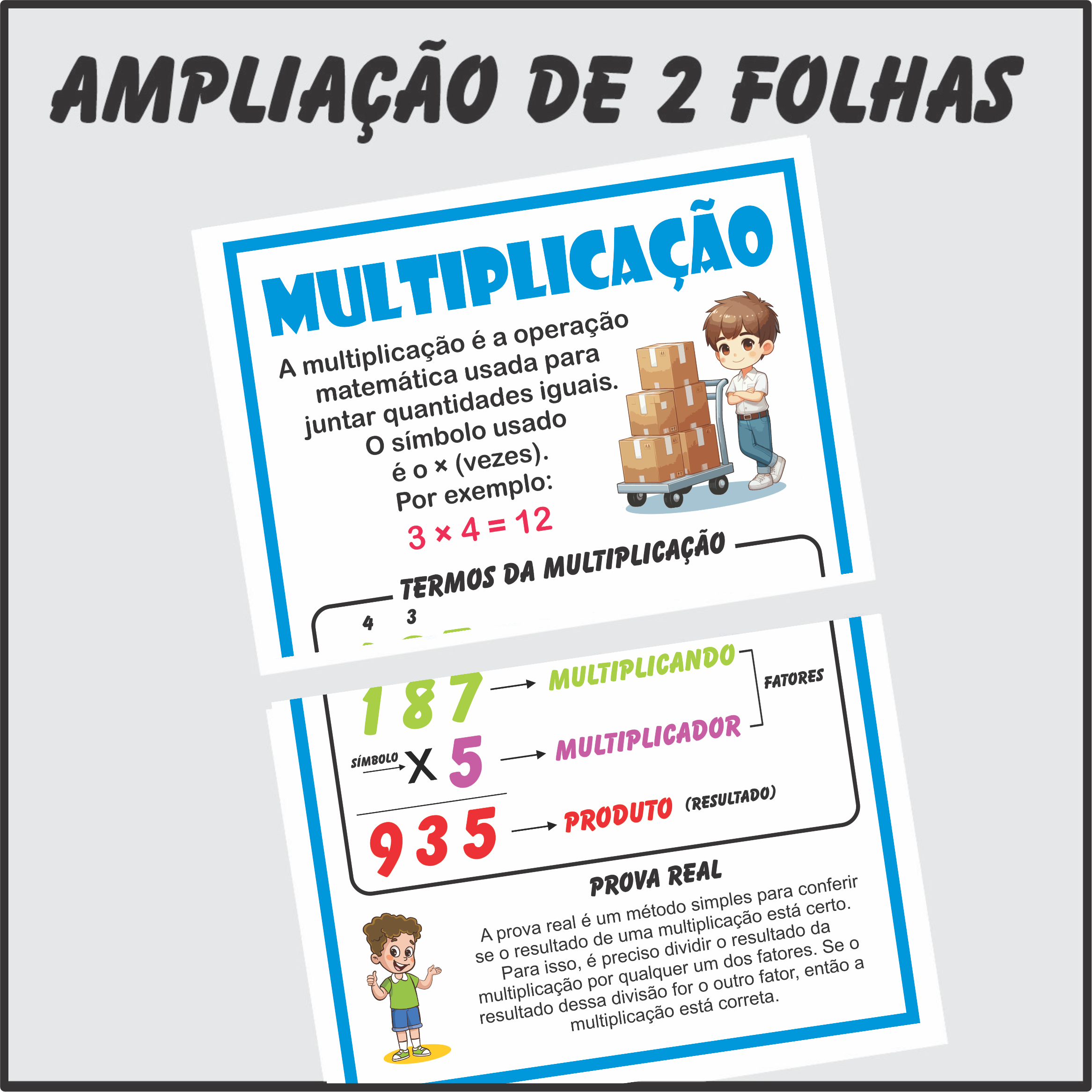 custo-benefício de cartazes matemáticos impressos para escolas