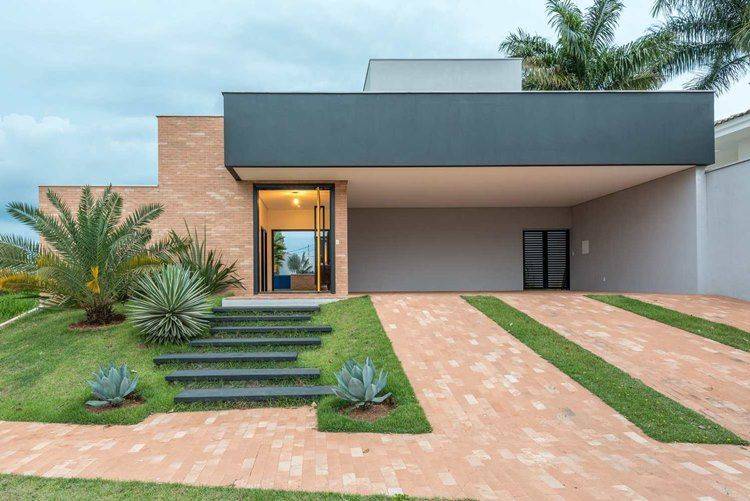 casa moderna com garagem