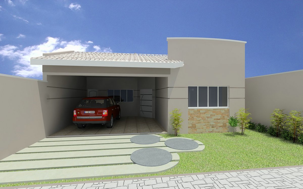 casa moderna com garagem