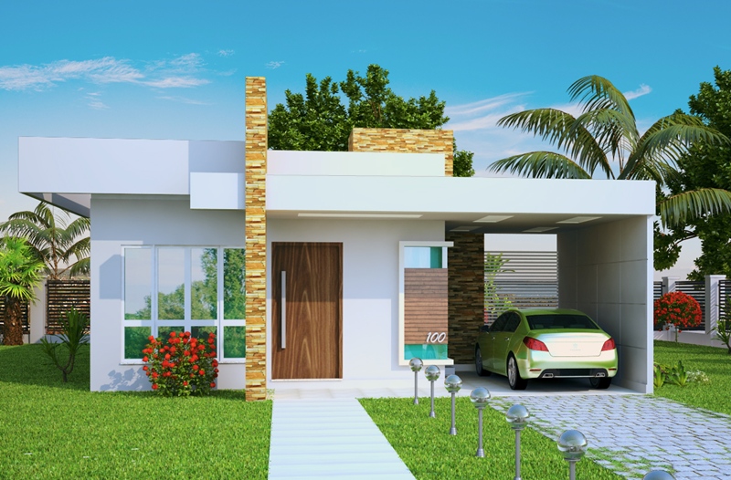 projeto casa térrea garagem