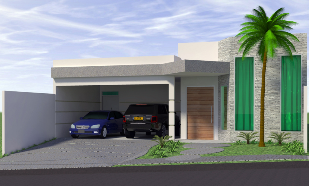 casas com garagem frontal