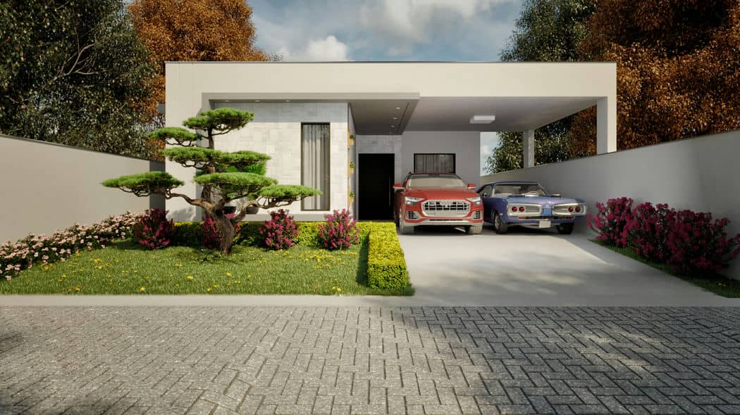 casa com área de lazer externa