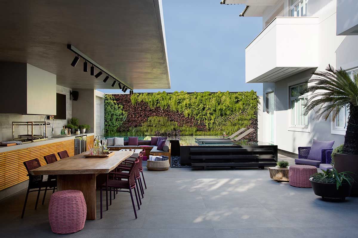 arquitetura com integração interior-exterior