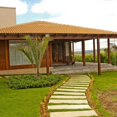 casa de campo com varanda