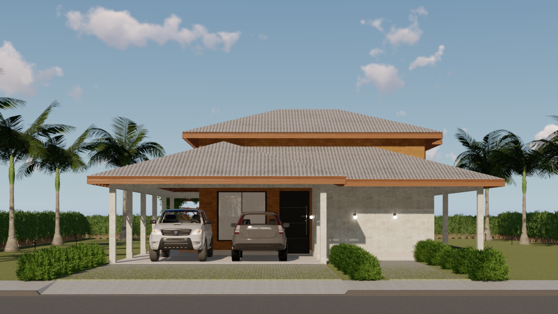casa térrea com varanda