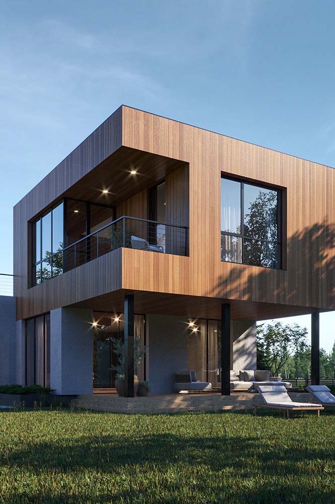 design de casas de madeira minimalistas