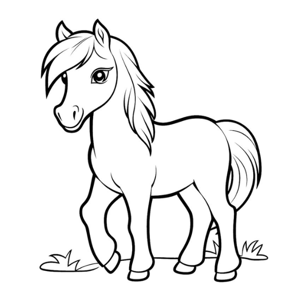 cavalo para colorir