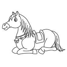 como desenhar um cavalo simples para colorir