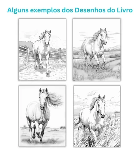 custo de livros de colorir de cavalos