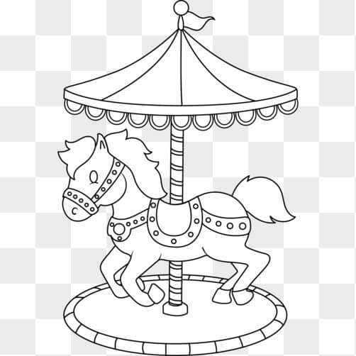 desenho de cavalo para colorir vs. ilustração vetorial