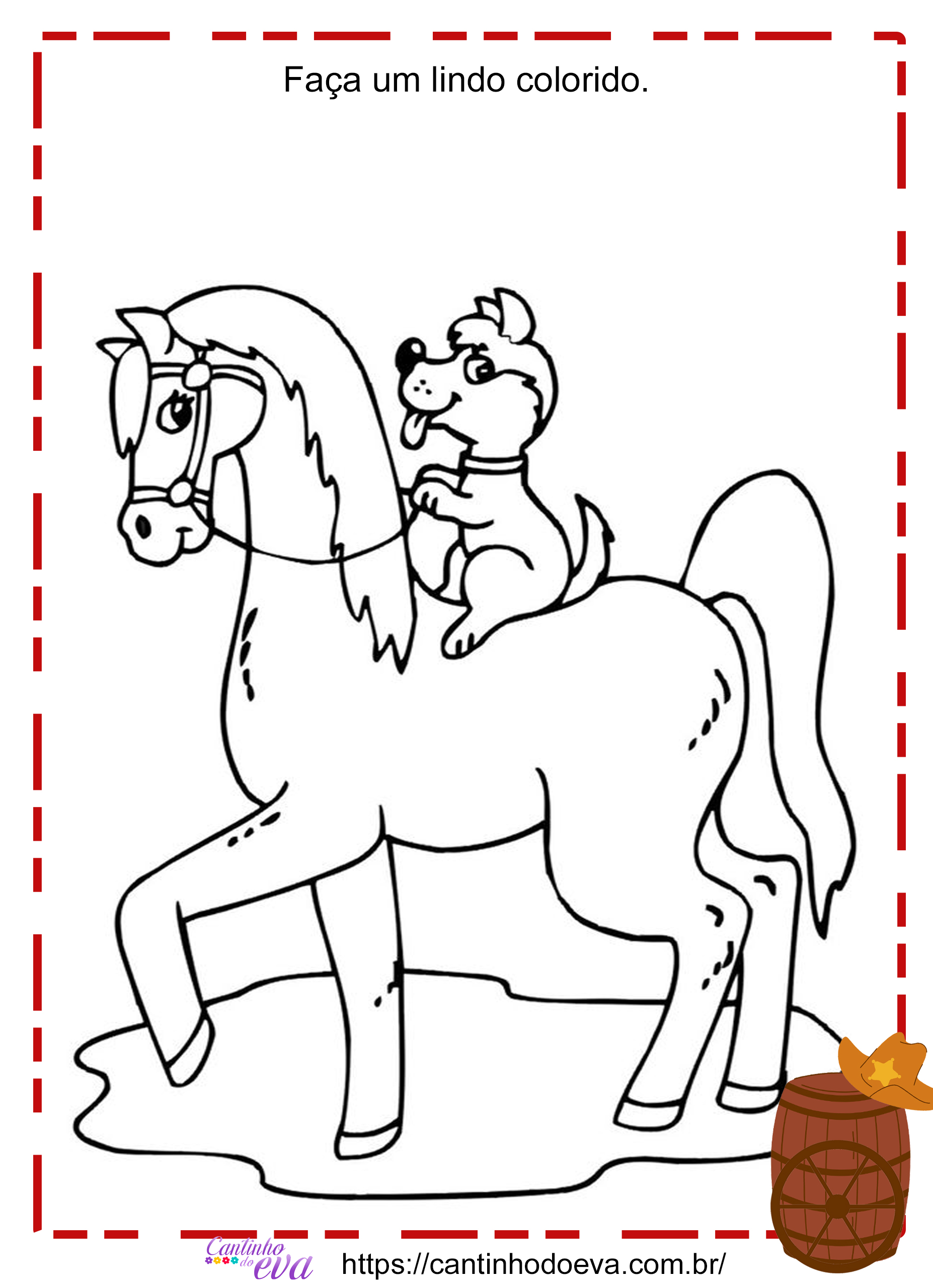 cavalo para colorir