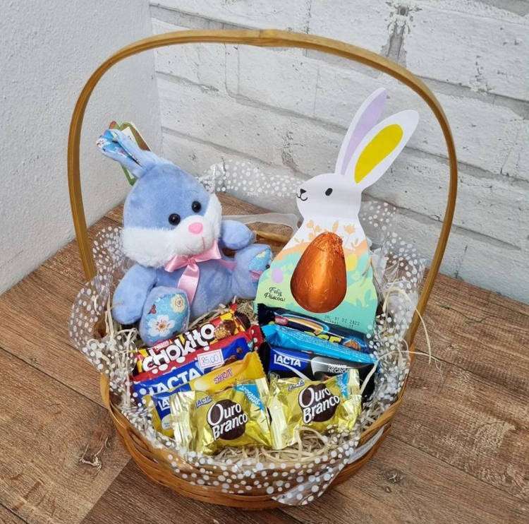 ideias criativas cesta de páscoa personalizada