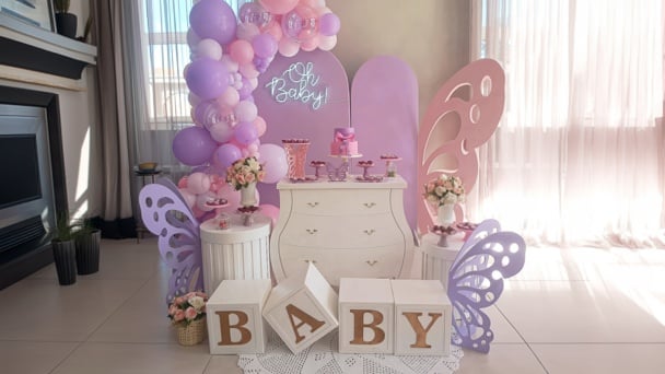 chá de bebê menina decoração