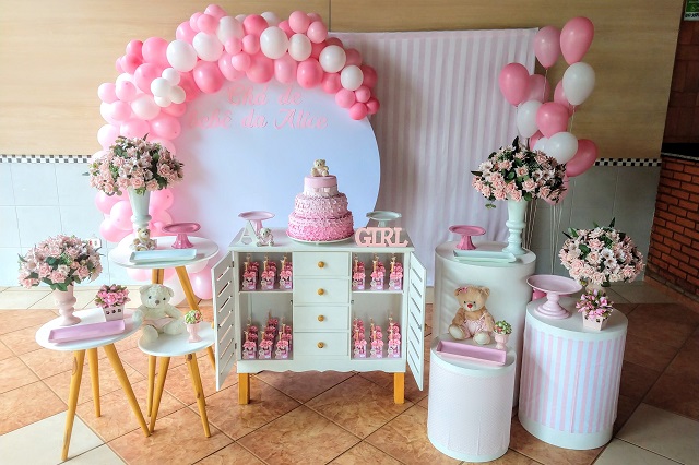 chá de bebê menina decoração