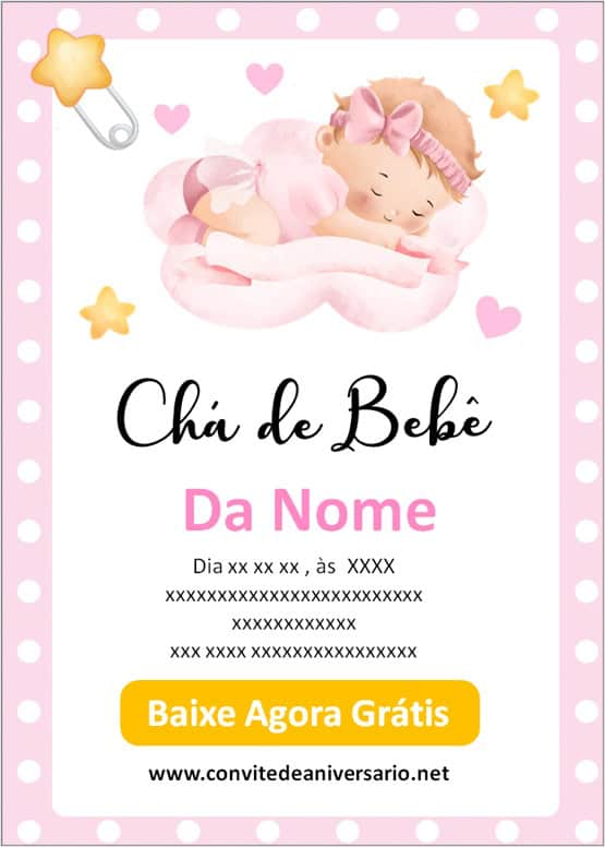 organização chá de bebê menina