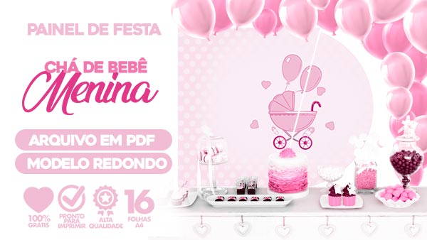 decoração chá de bebê menina simples