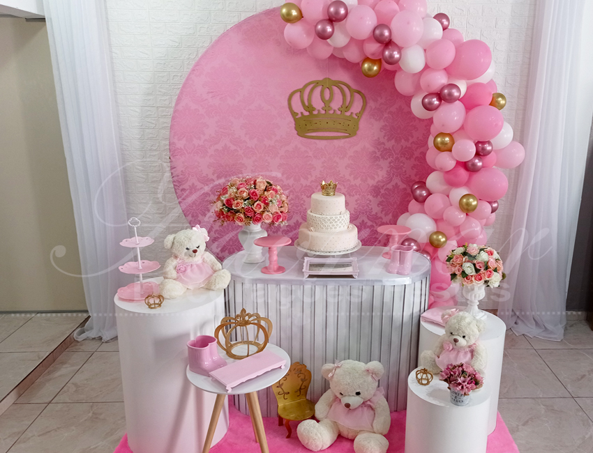 decoração chá de bebê menina simples