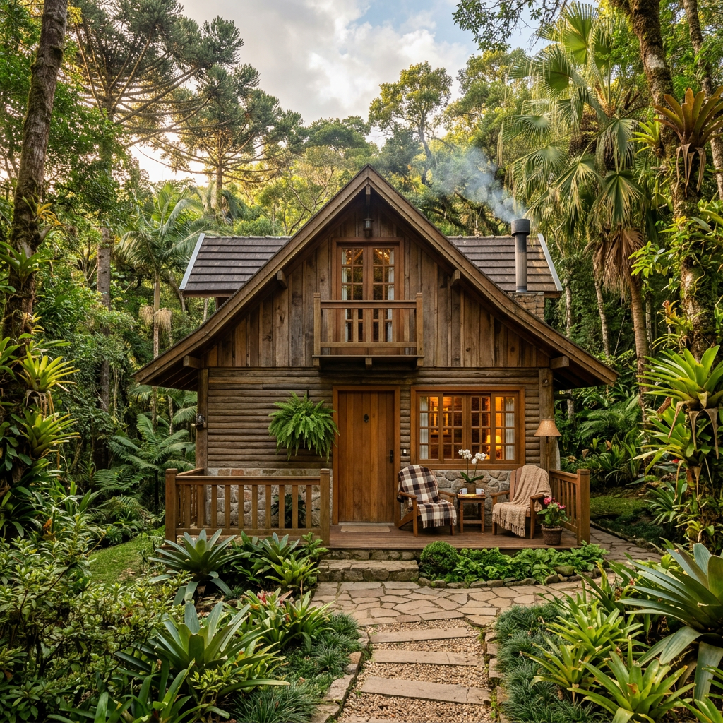 Chalé de madeira A-Frame
