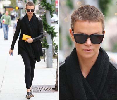 charlize theron cabelo curto