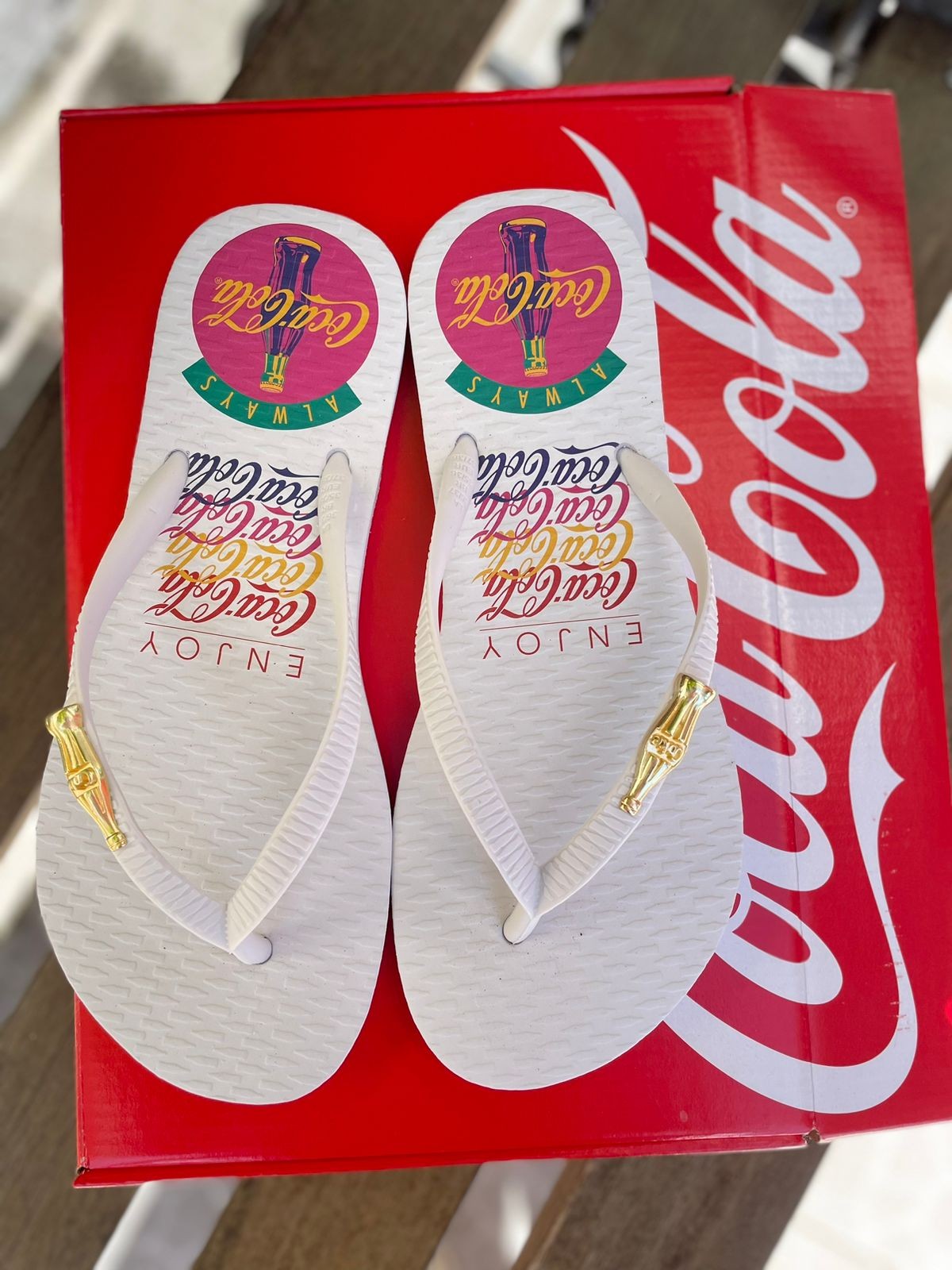chinelo coca cola slide infantil