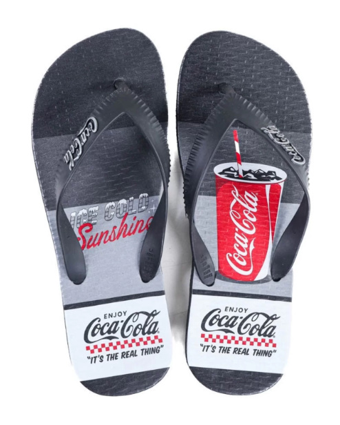chinelo coca cola slide infantil