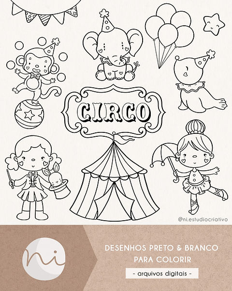 desenho de circo para imprimir