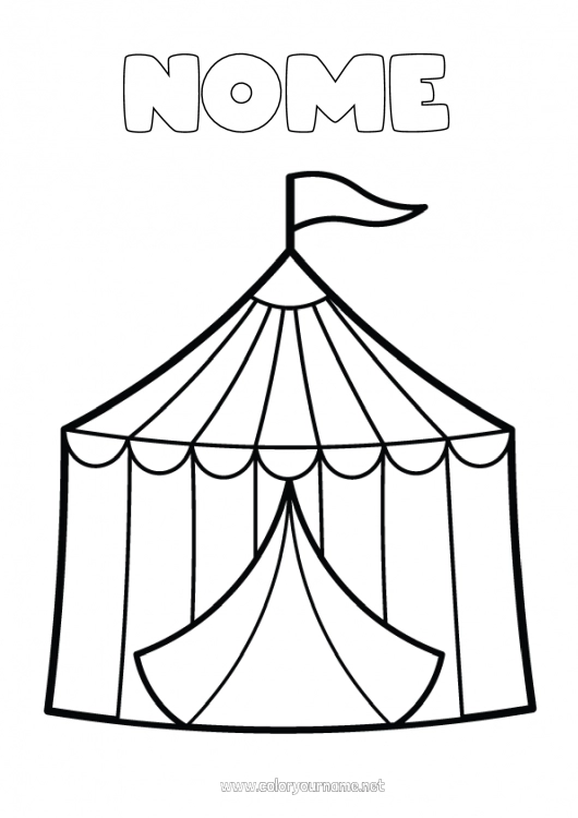 cores de circo para atividade