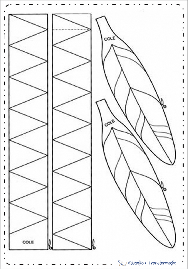 molde de cocar para imprimir