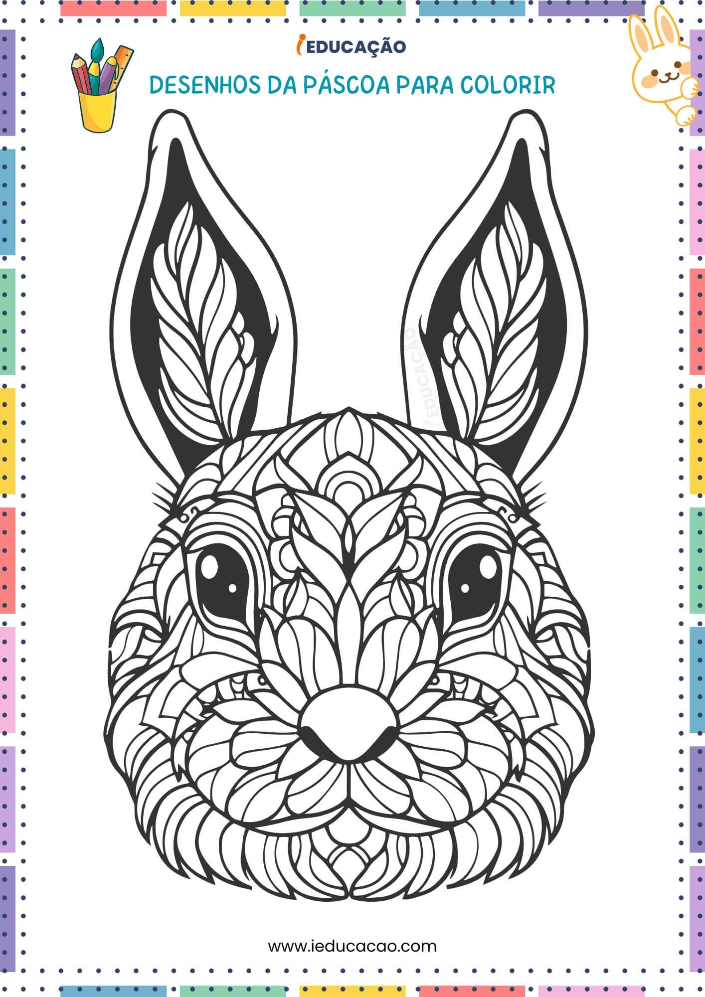 ideias criativas de coelho da páscoa para colorir