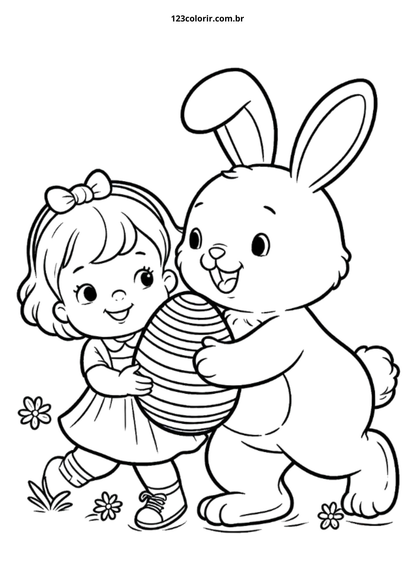 desenho de coelho da páscoa simples para iniciantes