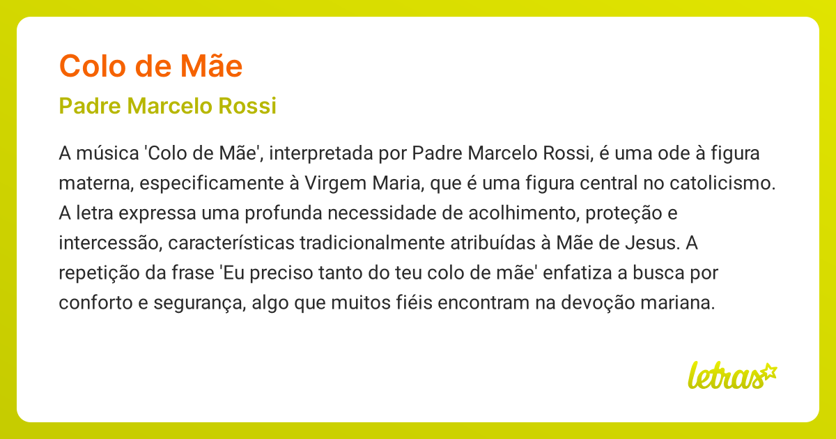 colo de mãe como porto seguro