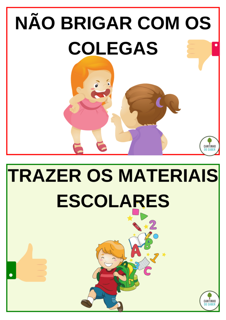 combinados da turma para imprimir pdf