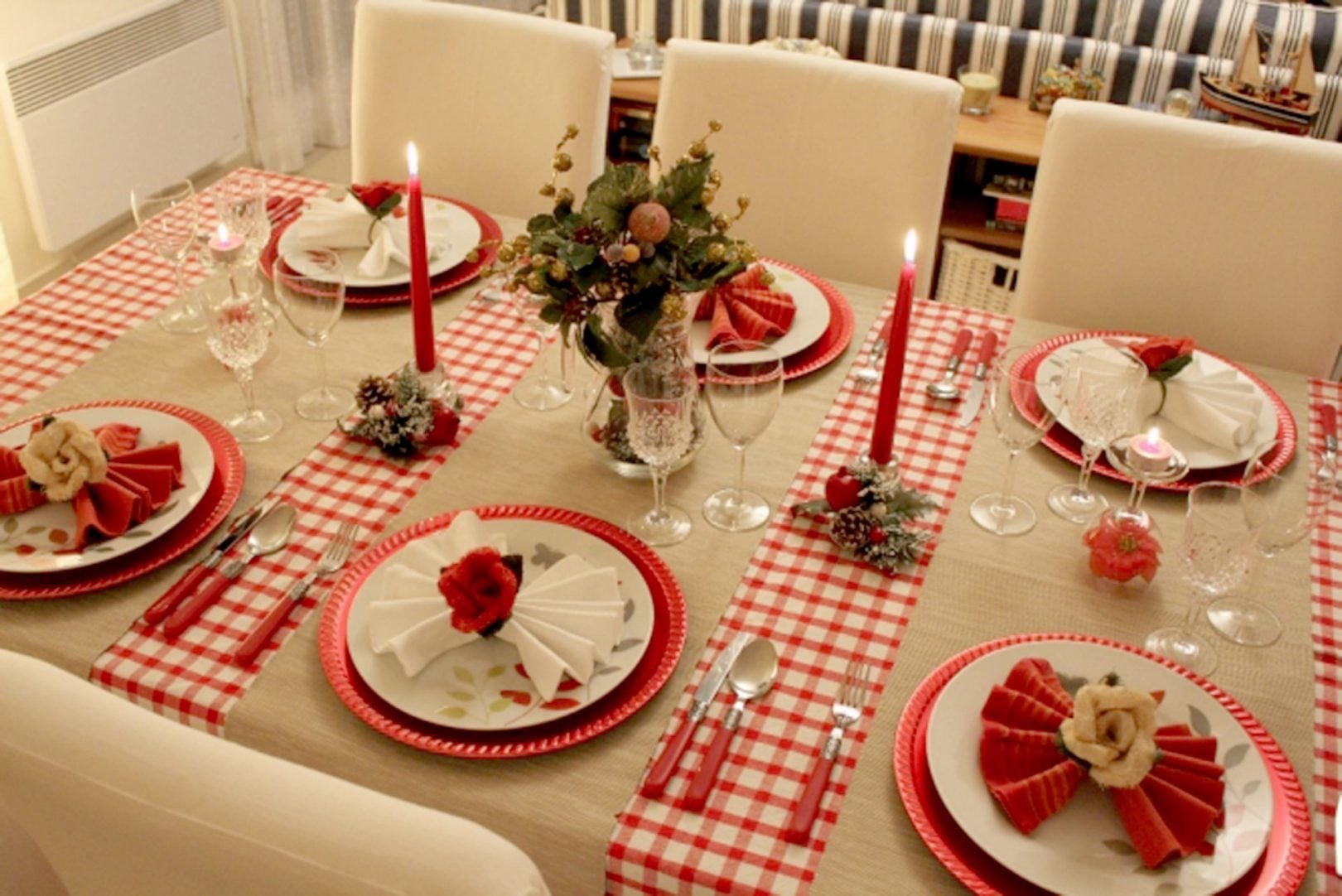 como arrumar mesa de natal