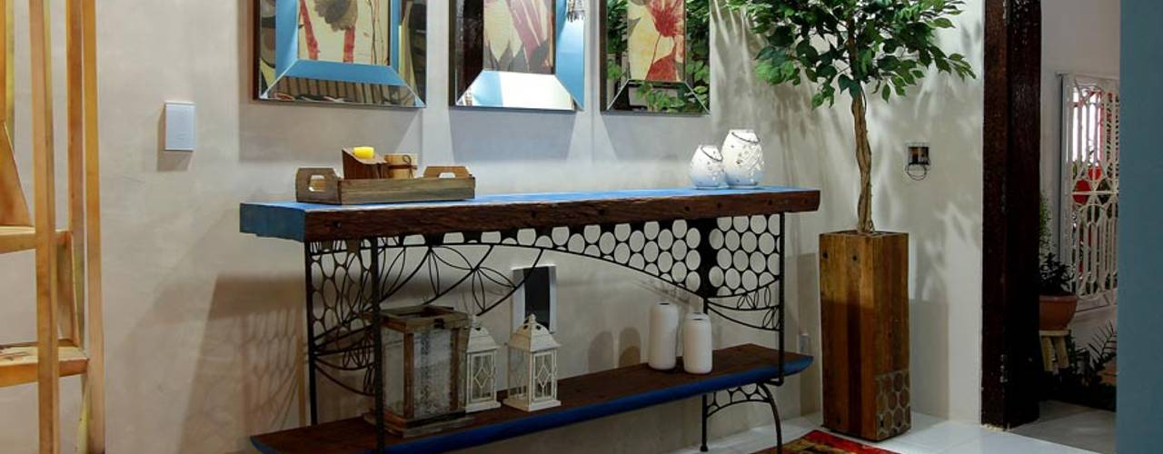 Aparador com plantas: toque de vida