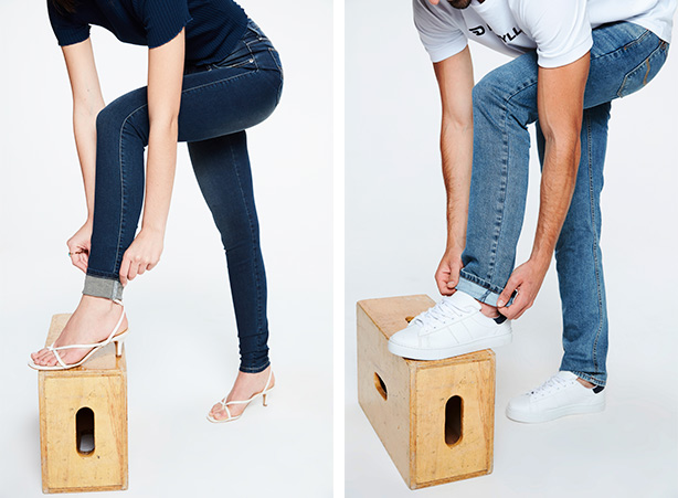 como dobrar a barra da calça slouchy jeans