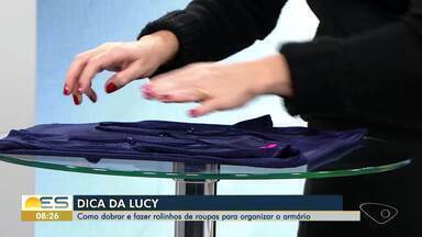 como dobrar roupas em rolinhos