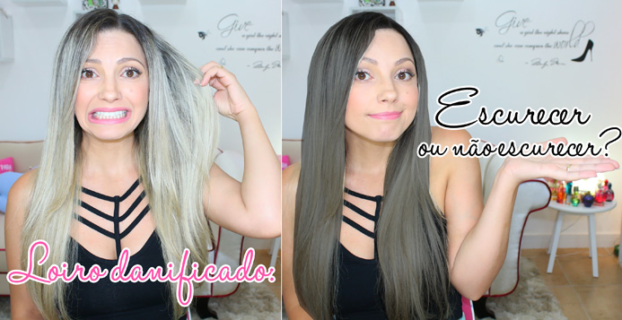 como escurecer cabelos com luzes muito claras