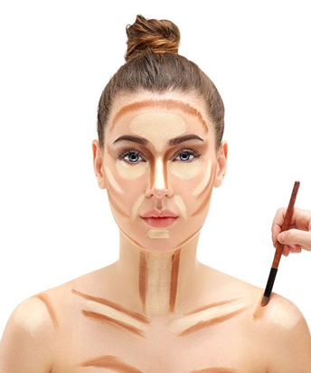 como fazer contorno no rosto