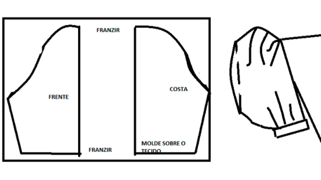 como fazer manga franzida