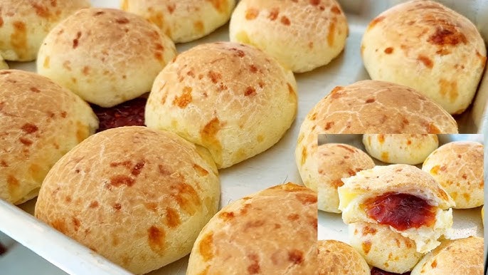como fazer pão de queijo recheado com goiabada