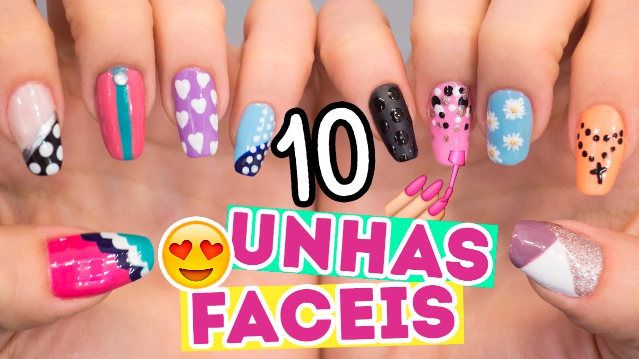 como fazer unhas decoradas simples sozinha