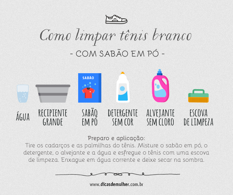 como lavar sapato branco