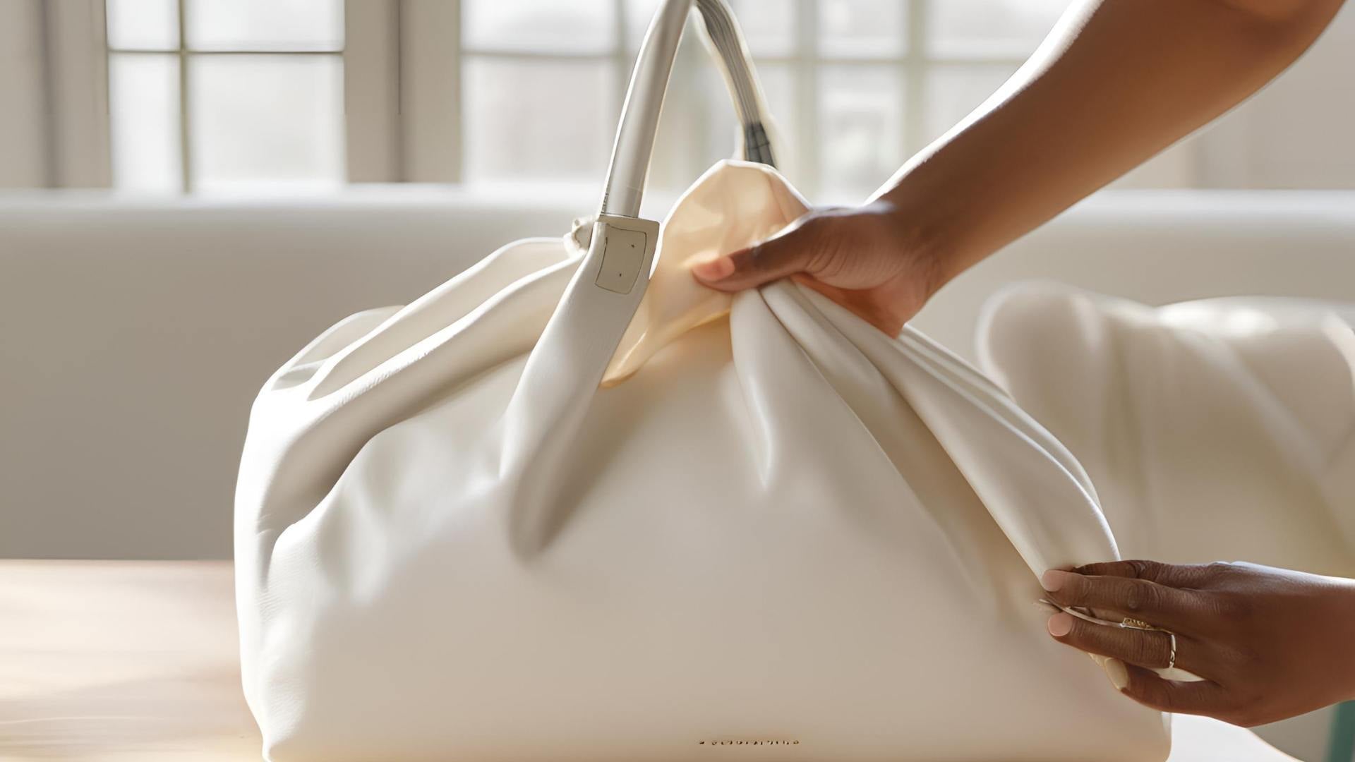 como limpar bolsa de couro branca