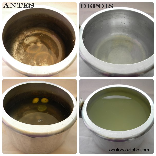 melhores receitas para limpar panela de inox manchada