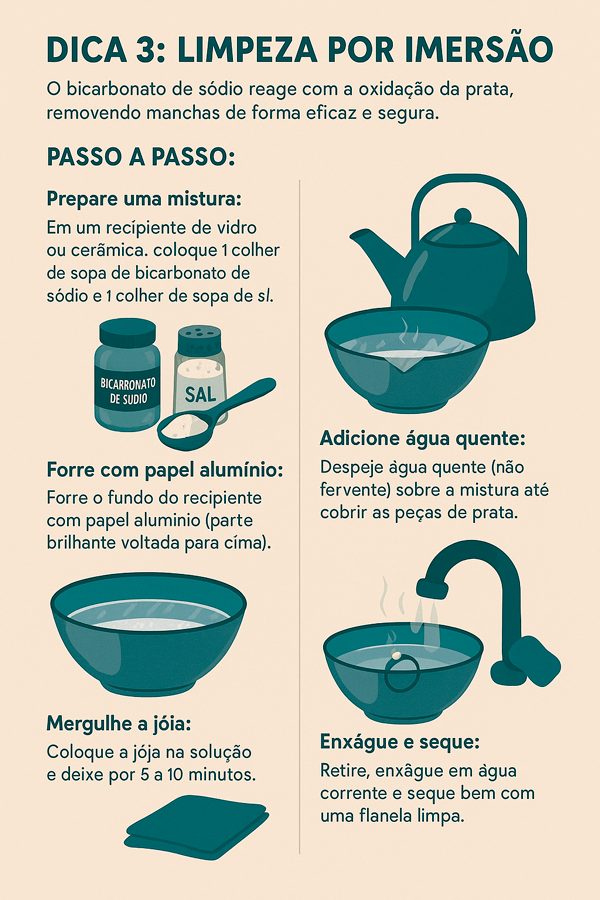 como limpar prata em casa