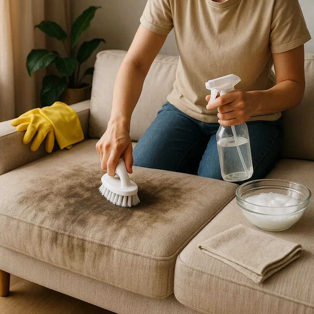 Como Remover Manchas Específicas do Sofá (Café