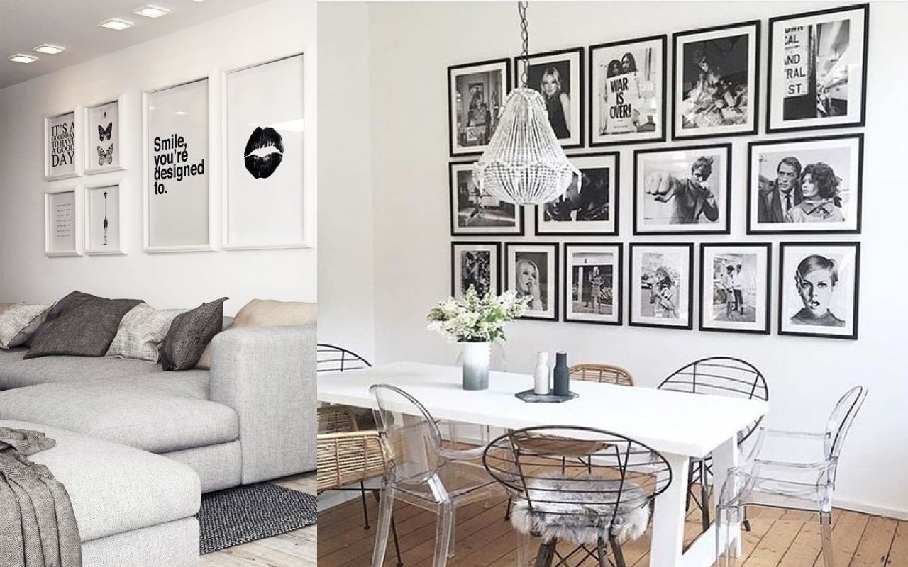 como montar uma gallery wall na sala