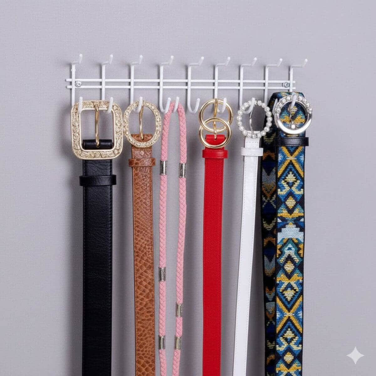 como organizar cintos e gravatas