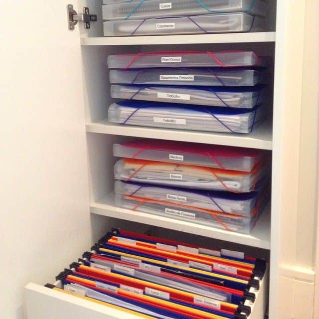 como organizar documentos em casa