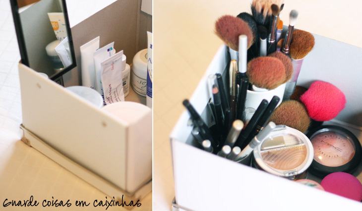 como fazer divisórias para gavetas de maquiagem